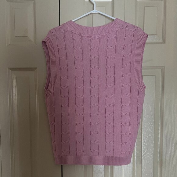 Pink Twik Knit Sweater Vest - Picture 3 of 3